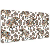 Podkładki na biurko - Podkładka mata ochronna na biurko Słonie 100x50 cm, Dywanomat - miniaturka - grafika 1