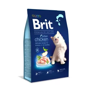 BRIT Premium By Nature Kitten 300g + niespodzianka dla kota GRATIS! - Sucha karma dla kotów - miniaturka - grafika 1