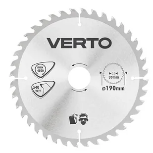VERTO Tarcza do pilarki, widiowa, 190 x 30 mm, 40 zębów - Akcesoria do elektronarzędzi - miniaturka - grafika 1
