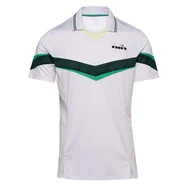 Tenis ziemny - Koszulka do tenisa z krótkim rekawem męska Diadora POLO SS holly green/white - miniaturka - grafika 1
