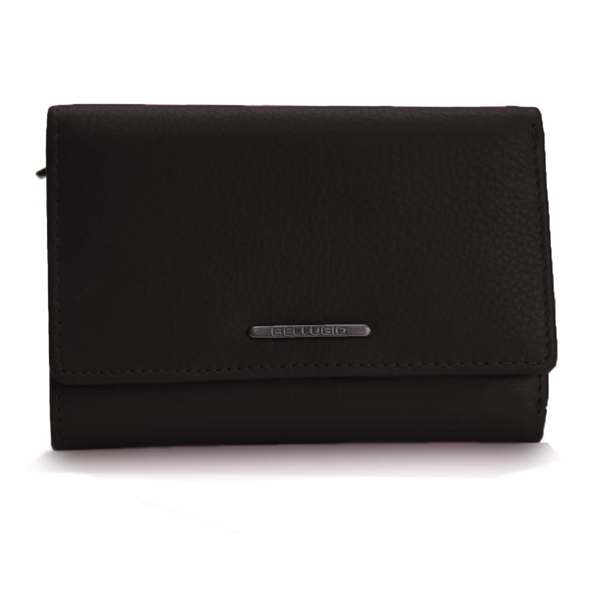 Mały damski portfel MATTE - czarny