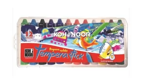 Kredki woskowe wykręcane Tempera Stick 12 kolorów - Przybory szkolne - miniaturka - grafika 2