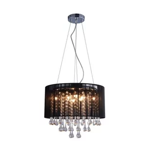 Zuma Line Wisząca LAMPA glamour VERONA RLD92174-8B okrągła OPRAWA z kryształkami ZWIS klasyczny czarny przezroczysty RLD92174-8B - Lampy sufitowe - miniaturka - grafika 1