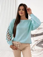 Swetry damskie - SWETER NELAS MIĘTOWY UNI - Ubra - miniaturka - grafika 1