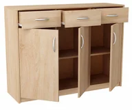 Regały - Komoda szafka 3D3S Dąb Sonoma 110cm szuflady regał Rob - miniaturka - grafika 1