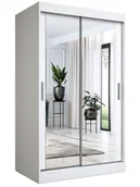 Szafy - Nowoczesna biała szafa przesuwna z lustrem 120 P2-P85 - miniaturka - grafika 1