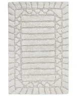 Dywaniki łazienkowe - BELIANI Dywanik łazienkowy beżowy bawełniany 60 x 90 cm prostokątny kształtReplika acyjny wzór mata łazienkowa nowoczesny design - miniaturka - grafika 1