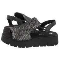 Sandały damskie - Sandały Czarne V1051-00 Black (RI265-a) Rieker - miniaturka - grafika 1