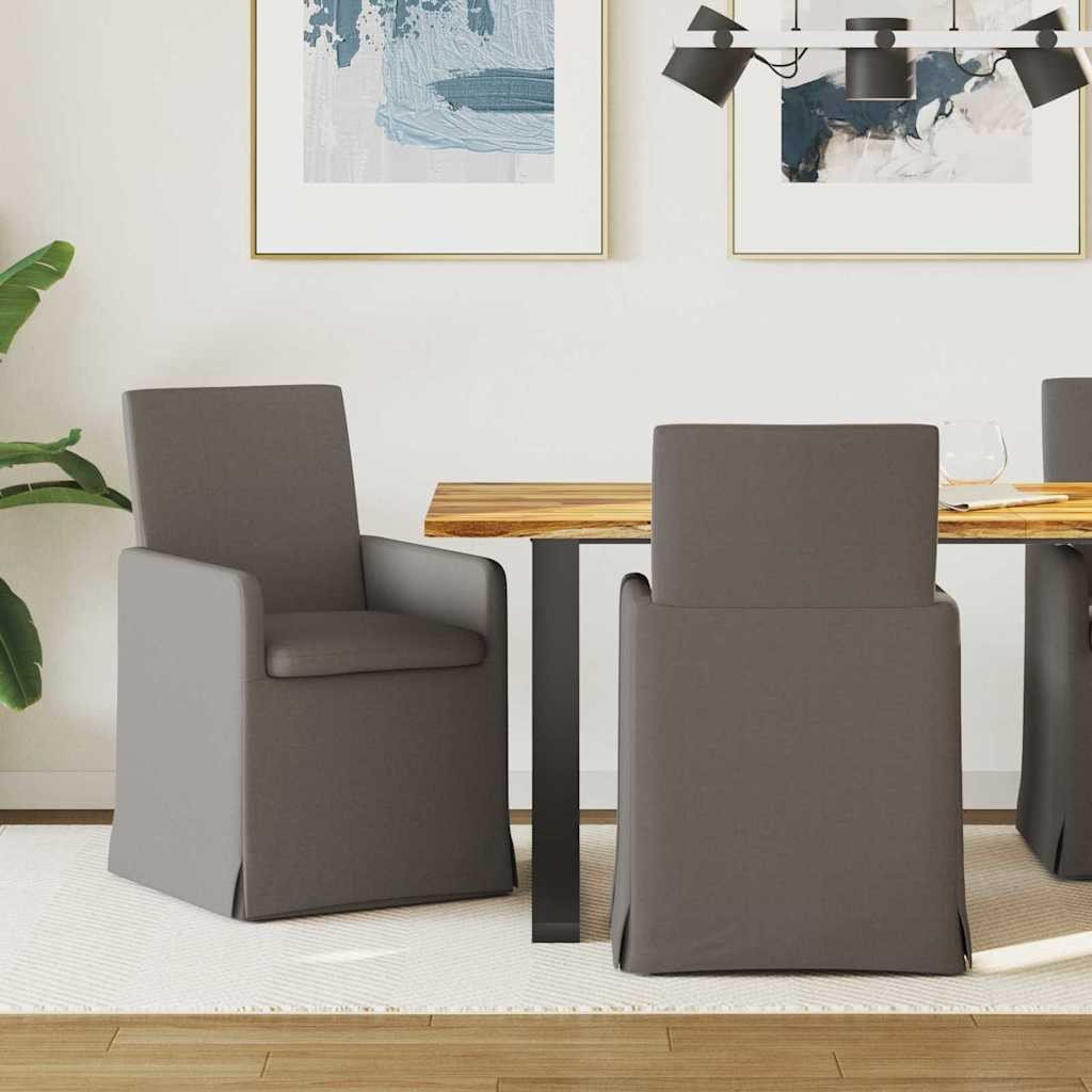 vidaXL Krzesła jadalne 2 pcs Jasnoszary 57 x 67 x 95 cm Płótno