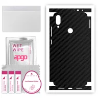 Szkła hartowane na telefon - Folia naklejka skórka strukturalna na TYŁ+BOKI do Xiaomi Redmi Note 7 -  Carbon Czarny - apgo SKINS - miniaturka - grafika 1