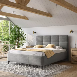 Łóżko OLIN COMFORTEO tapicerowane : Rozmiar - 160x200, Pojemnik  - Z pojemnikiem, Tkanina - Wind 90 - Łóżka - miniaturka - grafika 1