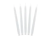 Gadżety dla niej i dla niego - PartyDeco Świece stożkowe, matowe, białe, 10 sztuk - miniaturka - grafika 1