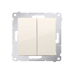 Przycisk podwójny Kontakt-Simon 54 DP2.01/41 kremowy - Klawisze i ramki - miniaturka - grafika 1