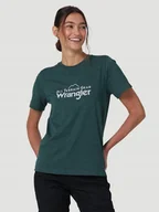 Koszulki i topy damskie - WRANGLER LOGO TEE JUNE BUG WC5FGEG47 XS - miniaturka - grafika 1