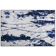 Dywany - Beliani Dywan biało-niebieski 160 x 230 cm krótkowłosy IZMIT - miniaturka - grafika 1