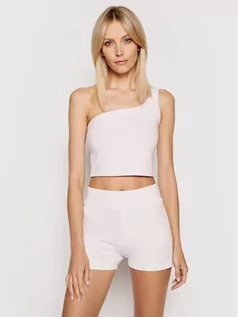 Koszulki i topy damskie - Adidas Top Tennis Luxe Asymmetrical H56466 Różowy Regular Fit - grafika 1