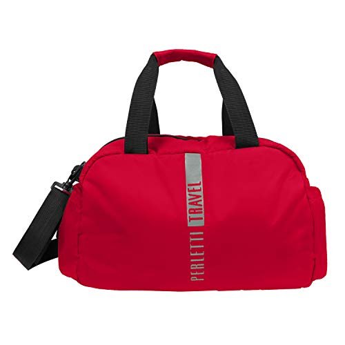 Duffle Bag Unisex - Wodoodporna Nylonowa Torba Weekendowa - Torba z Rączką i Paskiem na Ramię - Ultralekka Torba Podróżna Perfekcyjnie Dopasowana do Linii Lotniczych - 40x20x25cm (Czerwony)