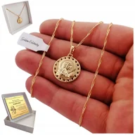 Biżuteria dla dzieci - Naszyjnik Singapur Matka Boska 18K Grawer - miniaturka - grafika 1