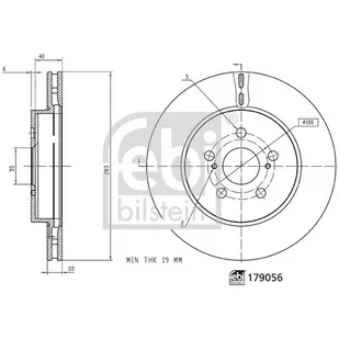 Tarcza hamulcowa FEBI BILSTEIN 179056 - Tarcze hamulcowe - miniaturka - grafika 1