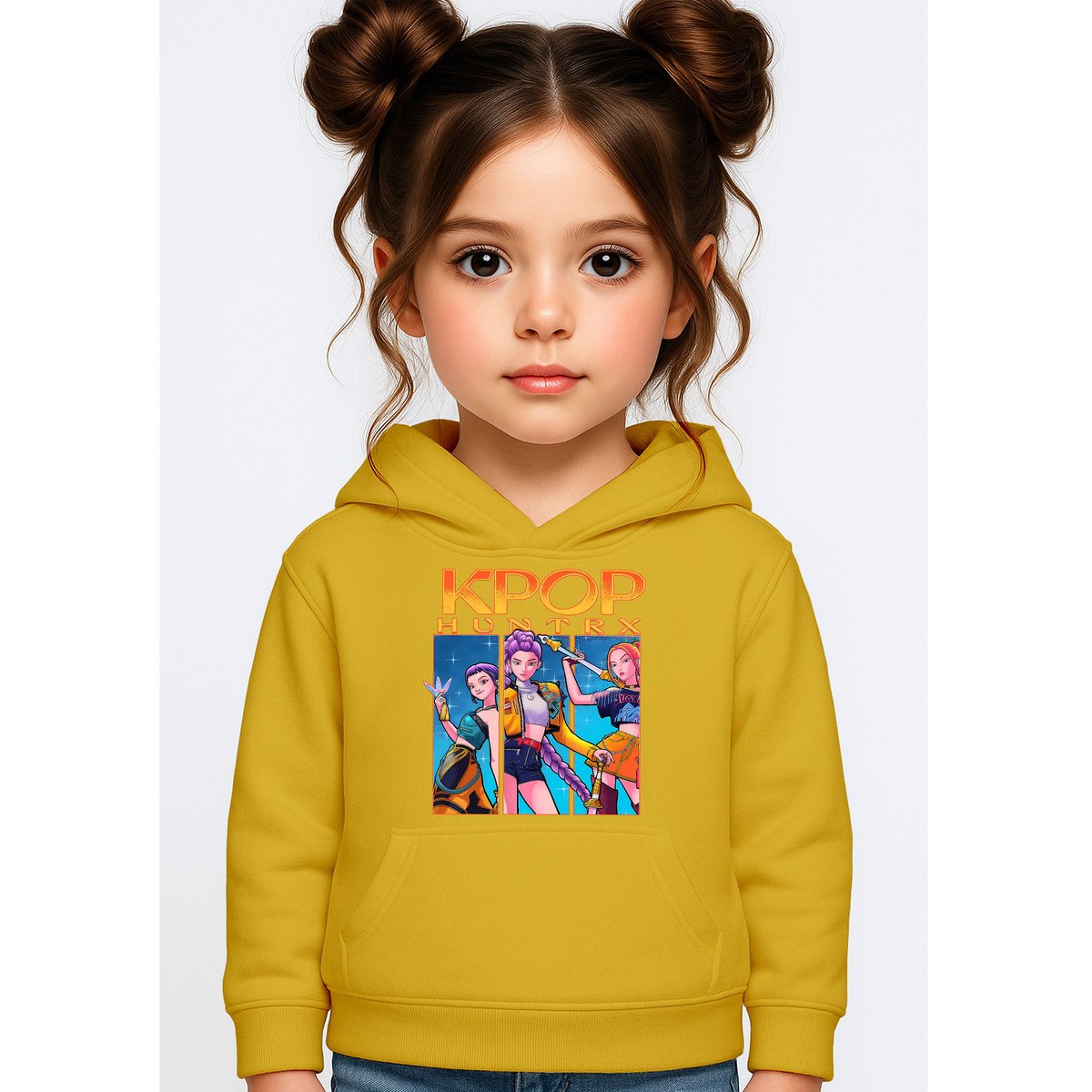 BLUZA DZIECIĘCA K-POPOWE ŁOWCZYNIE DEMONÓW HUNTRIX 104 Z KAPTUREM