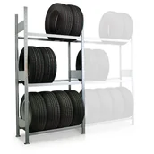 Szafy i regały magazynowe - META Regały do magazynowania opon, 2000x1300x400 mm, podstawowy 96641 - miniaturka - grafika 1