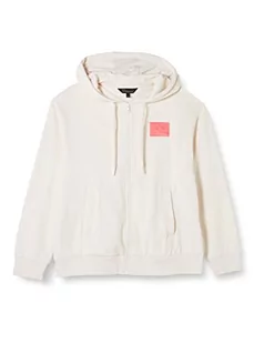 Armani Exchange Damska bluza z kapturem, ściągacze, naszywka z logo na przodzie, ISO, ekstra mała - Bluzy damskie - miniaturka - grafika 1