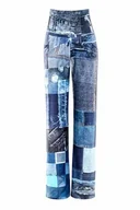 Spodnie rowerowe - Winshape Culottes CUL101C "High Waist" damskie funkcjonalne buty Comfort z nadrukiem patchworkowym, ultra miękki styl, fitness, czas wolny, taniec - miniaturka - grafika 1