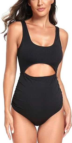 Strój kąpielowy ciążowy jednoczęściowy retro halter M