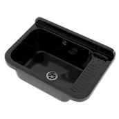 Zlewy i komory gospodarcze - ZLEWOZMYWAK GOSPODARCZY KOMORA TECHNICZNA POLO czarny - miniaturka - grafika 1