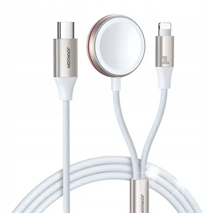 Szybka Ładowarka Magnetyczna Do Apple Watch 2w1 Joyroom S-iw012 30w 1,5m - Akcesoria do smartwatchy - miniaturka - grafika 1