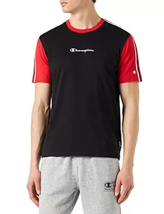 Champion T-shirt męski, (czarny/czerwony), S - Koszulki męskie - miniaturka - grafika 1