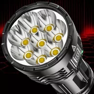 Latarki - Super jasna latarka 12000000LM 8 LED Latarka USB Akumulator taktyczny. PLIK FAT7 - miniaturka - grafika 1