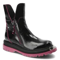 Botki damskie - Czarne Botki Maciejka Wygodne Skórzane Buty Damskie - miniaturka - grafika 1