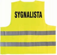 Odzież robocza - Kamizelka odblaskowa z nadrukiem SYGNALISTA rozmiar M - miniaturka - grafika 1