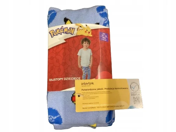 Rajstopy dziecięce niebieski bawełna rozmiar 122-128 - Pokemon K160*