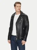Kurtki męskie - Guess Kurtka skórzana M2YL12 L0QN0 Czarny Regular Fit - miniaturka - grafika 1