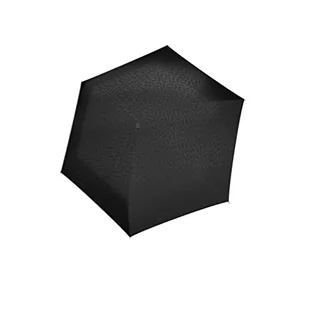 Parasole - reisenthel umbrella pocket mini płaski, stabilny i lekki parasol kieszonkowy w kolorze Signature black hot print z łatwym otwieraczem ręcznym – duży daszek – 25 x 2,5 x 6,5 cm – waga 190 g - grafika 1