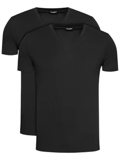 Piżamy męskie - Dsquared2 Underwear Komplet 2 t-shirtów DCX450030 Czarny Regular Fit - grafika 1