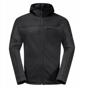 Jack Wolfskin Hirschberg Hooded FZ M 1710881-6000 Czarne S - Bluzy męskie - miniaturka - grafika 1