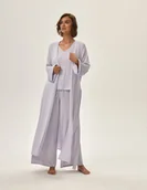 Bielizna nocna - Szlafrok damski Juliette - jasny szary L/XL - miniaturka - grafika 1