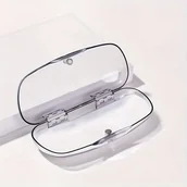 Inne - TEMU 1 szt. Minimalistyczne Półprzezroczyste Etui na Okulary z Ochronną Pokrywką – Przenośna Organizerka, Odporne na Zarysowania, Trwałe Rozwiązanie - miniaturka - grafika 1
