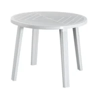 Stoły ogrodowe - Stół okrągły 90 cm biały - miniaturka - grafika 1