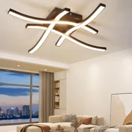 Lampy sufitowe - NETTLIFE czarna lampa sufitowa LED 24W 3000K ciepła biel, nowoczesny design - miniaturka - grafika 1