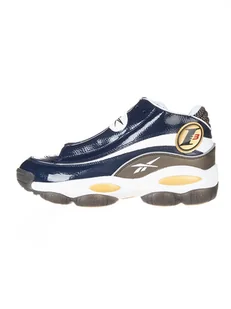 Reebok Skórzane sneakersy w kolorze granatowo-oliwkowo-białym - Trampki męskie - miniaturka - grafika 1
