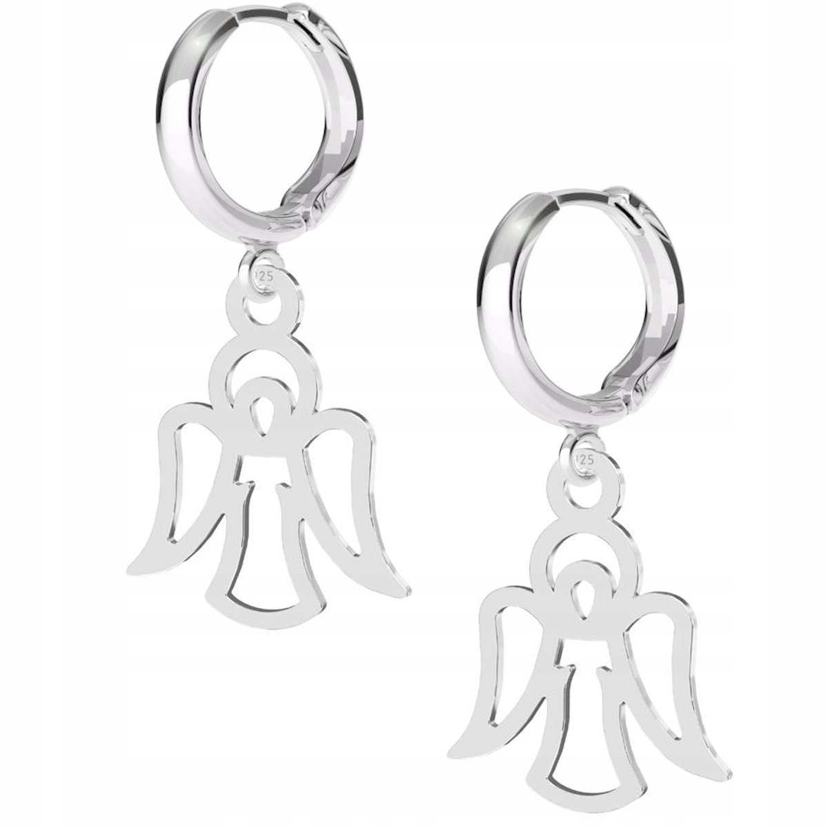 Kolczyki srebrne Anioł Aniołek Angel 925