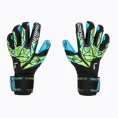 Piłka nożna - Rękawice bramkarskie Reusch Attrakt Aqua black/fluo lime/aqua - miniaturka - grafika 1