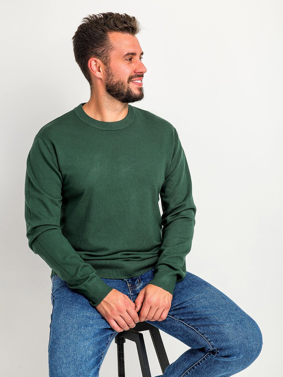 Sweter dzianinowy M zielony