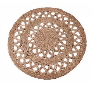 OKRĄGŁA MATA PODŁOGOWA Z TRAWY MORSKIEJ 120x120 cm - Dywany - miniaturka - grafika 1