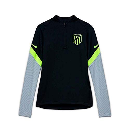 Nike Dzieci ATM Y NK DRY STRKE DRIL TOP CL Long Sleeved T-Shirt, black/Wolf grey/(volt) (no sponsor-3rd), XL