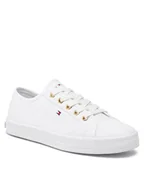 Półbuty damskie - Tommy Hilfiger Tenisówki Essential Nautical Sneaker FW0FW06512 Biały - miniaturka - grafika 1